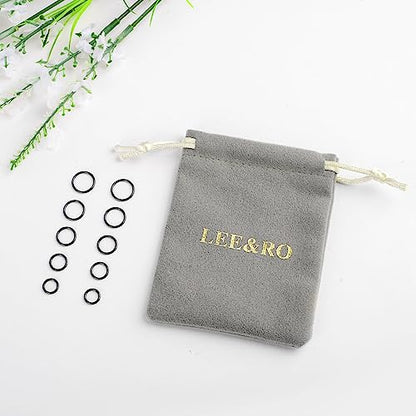 LEE&RO 16G 6MM 7MM 8MM 9MM 10MM Hinged Clicker Septum Rings 16G Nose Hoop Tragus Helix Cartilage Hoop Earrings - color: black