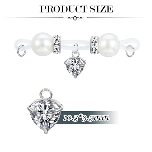D.Bella Fake Nipple Rings Non Piercing Nipple Jewelry Bells Dangle Heart Butterfly Adjustable Nooses Faux Nipple Piercing Cute Body Jewelry - style: Style A