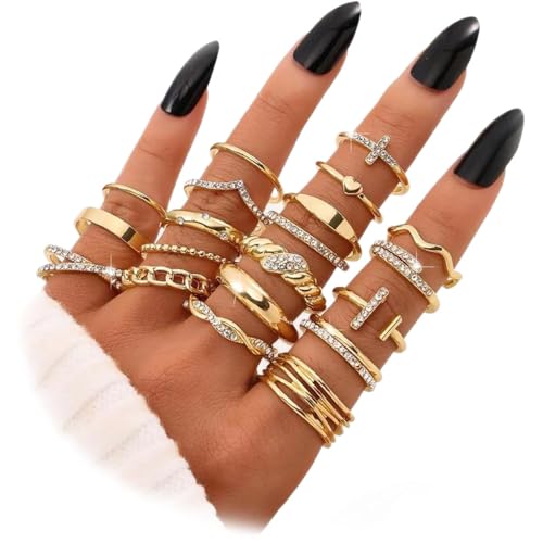 1 Set Practical Sparkling Stackable Opening Rings Geometric Rings Alloy Texture Suitable for Dating and Parties Wear