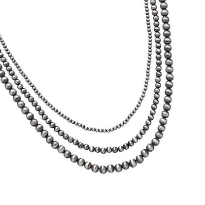 Matte Black Necklace with Triple Strands Designs Portable for Formal Outfits and Casual Styles Everyday Elegant Necklace - color: Three layers