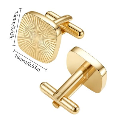 Cuff Links Mens Personalized Classic Round Cufflink Wedding Shirts Cufflinks for Men Jewelry Gifts - style: gold plated-01