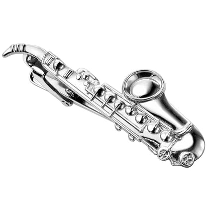 HAWSON Tie Clips for Men Unique,Fun Animal/Musical/Nautical Tie Clip,Novelty Personalized Mens Tie Bar,Accessories Business Wedding Gifts - style: Saxophone