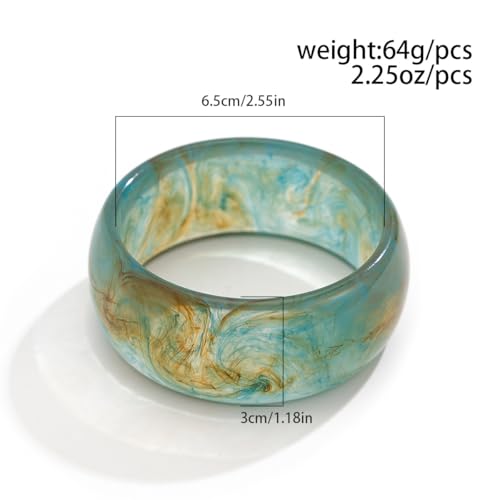 Colorful Acrylic Resin Open Cuff Bracelets Simple Transparent Chunky Thick Bangle Statement Irregular Geometric Resin Wide Wristband Chunky Acetate Wrap Cuff Bracelets - color: B-01