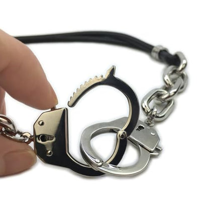 Succuba Stainless Steel Handcuff Choker Necklace Chain Pendant Choker Collar Necklace for Women and Men from 16 to 24 Inches with Box - color: C, size: 22 Inches