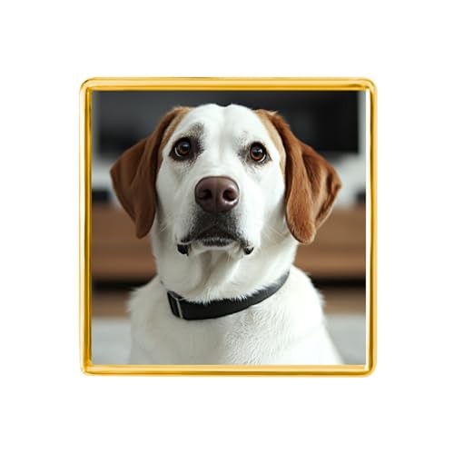Custom Pins with Logo - Customized Buttons for men Women Customized pin - color: Square and Gold