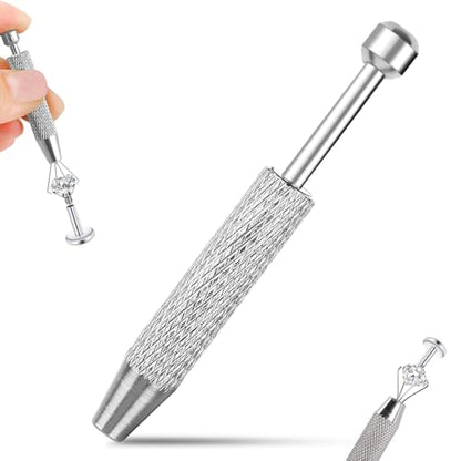 Piercing Taper Ball Grabber Tool Stainless Steel Nose Ear Piercing Kits | Nose Septum Eyebow Helix Conch Tragus Daith Piercing Jewelry Changing Tool,14G 16G 18G 20G Flat Back Earrings Applicator Tool - style: Ball Grabber Tool