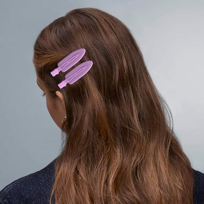 10 Pcs Creaseless No Crease No Bend Flat Hair Clips For Styling Non Slip Makeup Clips For Women Salon Hairstyle,Yellow Purple Beige Blue Green - color: Yellow Purple Beige Blue Green