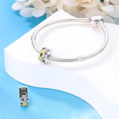 925 Sterling Silver Stopper Clip Charms for Bracelet Necklace Spacer Beads with 5A Cubic Zirconia Mother's Day Christmas DIY Gift for Women(2PCS) - style: Golden Feather