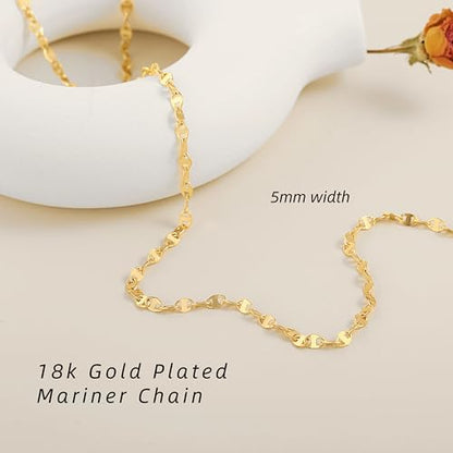 Adjustable 18k Gold Plated Waist Chain, Beach Bikini Body Chain, Handmade Boho Belly Chain - color: S.mariner