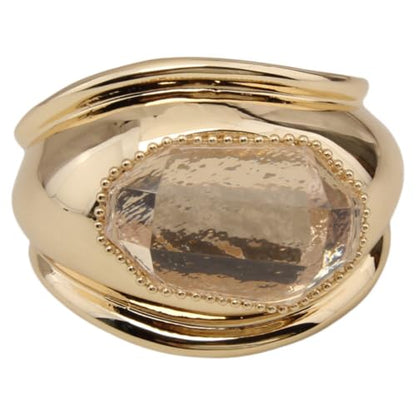 Oval Open Cuff Bracelet for Women – Light Wide Statement Bangle for Office & Everyday Wear