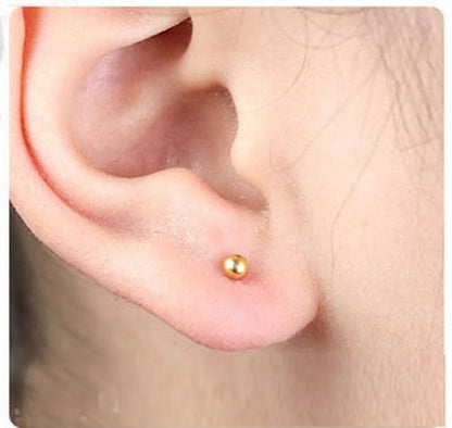 AVYRING 23PCS Ear Piercing Kit，3MM Disposable Ear Piercing Gun Gold Built-in Stainless Steel Small Ball & Zircon Piercing Earrings Studs Surgical Steel, Ear Piercing Gun 20g, 3mm Earring Piercing Kit
