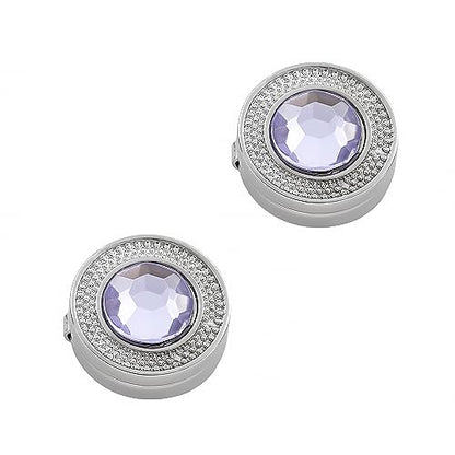 Mens Button Covers Tuxedo Shirt Cufflinks Alternative | Fake cufflinks and alternative fashion jewelry accessories for mens formal business dress shirts suits and groomsmen - color: H Silvery purple