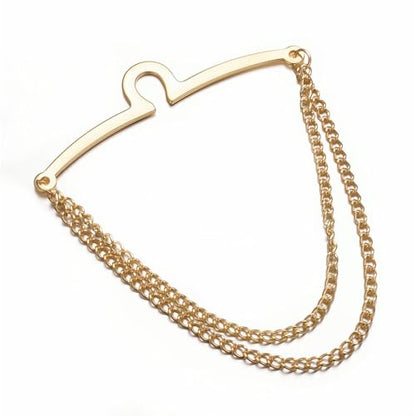 Yoursfs Tie Chains for Men Gold and Sliver Tie - style: Gold Double Tie Chains