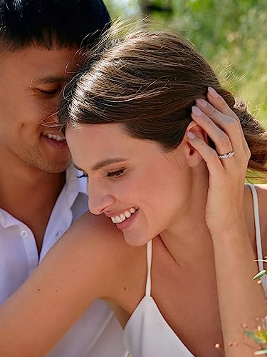 Bestyle Simple S925 Sterling Silver Infinity Rings Cubic Zirconia Rings, Nice Cute BFF Friendship Rings, Dainty Eternity Promise Wedding Bands Perfect Every Day Ring, Size 4-12, Words Engavable - color: 01. Infinity with White Created Diamond