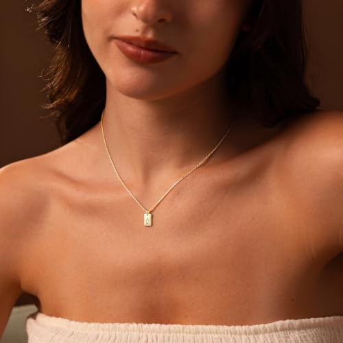 Initial Necklace for Women, Dainty 14K Letter Gold Necklace Choker Name Necklaces Simple custom Initial Necklaces for women Personalized gold Jewelry Gift - color: A