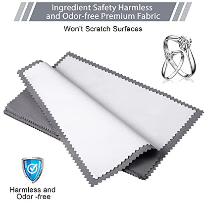 30 Pcs Silver Jewelry Polishing Cloths 6 x 8 inches Jewelry Cleaning Cloth Sterling Polish Cloths for Jewelry