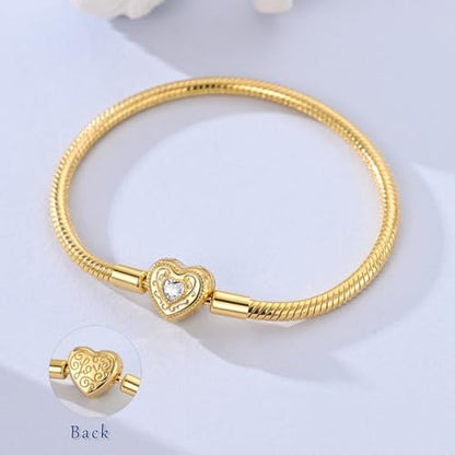 Gold Bracelets for Pandora Charms Golden Snake Chain Bracelets for Women