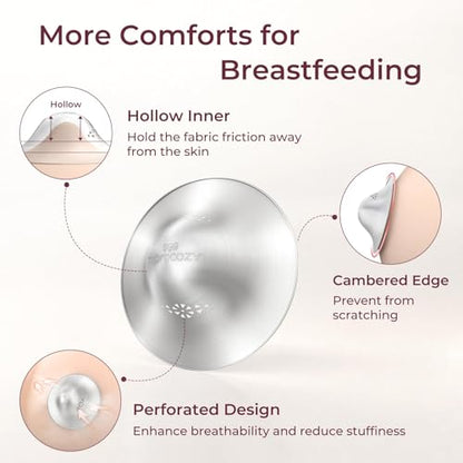 Momcozy 999 Silver Nursing Cups, Perforated Breathable Design,Regular Size - size: Regular-Hole