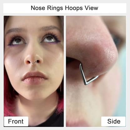 Titanium 16G Septum Ring Piercing Jewelry Nose Rings Hinged Clicker Hoop | G23 Titanium Silver Gold Hinged Segment Daith Piercing Jewelry Non-irritating , Clicker Septum Nose Piercing Jewelry Hoops - color: 02 Heart-Gold, size: 16G-10mm