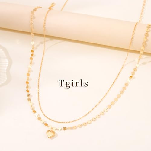 Tgirls Gold Waist Chain for Women Rhinestone Layered Belly Chains Beads Body Chain Heart-Shaped Beach Body Jewelry for Summer - style: Heart
