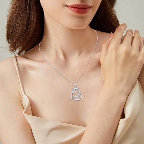Heart Animal Necklace 925 Sterling Silver Cute Animal Pendant Jewelry Birthday Gifts for Women Girlfriend Mom Animal Lovers - style: Chicken