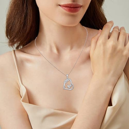Heart Animal Necklace 925 Sterling Silver Cute Animal Pendant Jewelry Birthday Gifts for Women Girlfriend Mom Animal Lovers - style: Chicken