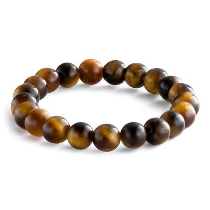 NLIEO Handmade Natural Gemstone Crystal Beaded Stretch Band Ring for Women | Handmade, 3mm Natural Stone, Size 7-12, Stretchy, Beaded Jewelry, Green Bead Rings, Trendy Jewelry Gift - style: Tigers Eye