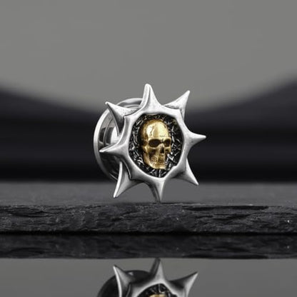 COOEAR Stainless Steel Ear Tunnel and Plug, Flesh Gauges for Earrings, Industrial Gears Design Piercing Expander Stretchers. - color: S8743G, size: 0g (8mm)