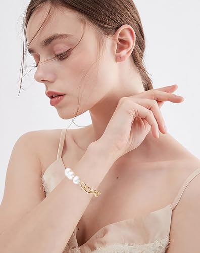 LALAPPLE Gold Plated Beaded Acrylic Bamboo Tube Bangle Bracelets for Women, Colorful Chunky Curved Tube With Gold Plated Pieces Beads Stretch Bracelet Friendship Summer Beach Jewelry - color: A-Style 1
