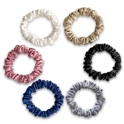 SILVR BEAR Luxury Satin Scrunchies, Satin Hair Ties for Thick, Thin & Curly Hair, Scrunchies for Women, Girls & Men Softer than Silk Hair Ties (Classic Skinny) - color: Classic Skinny