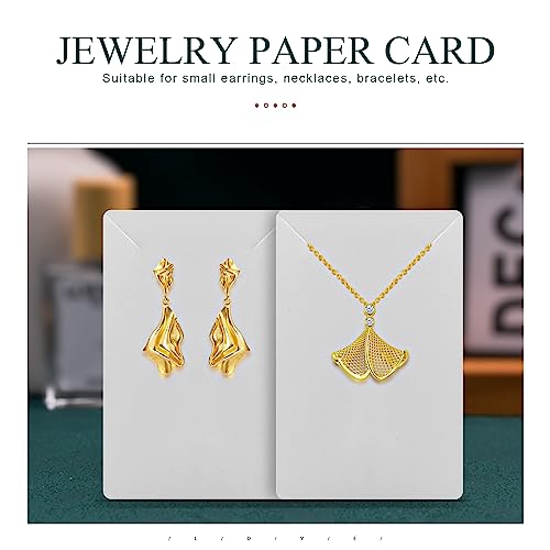 Earring Cards, Set Earring Making Supplies with 100 Pcs Earring Holder Cards 200 Pcs Earring Backs and 100 Jewelry Packaging for Earrings Necklace Jewelry Display, Jewelry Bags 3.5x2.4 Inches (White) - color: ZK100-White
