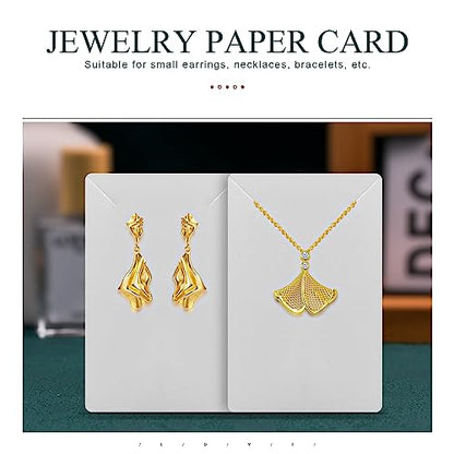 Earring Cards, Set Earring Making Supplies with 100 Pcs Earring Holder Cards 200 Pcs Earring Backs and 100 Jewelry Packaging for Earrings Necklace Jewelry Display, Jewelry Bags 3.5x2.4 Inches (White) - color: ZK100-White