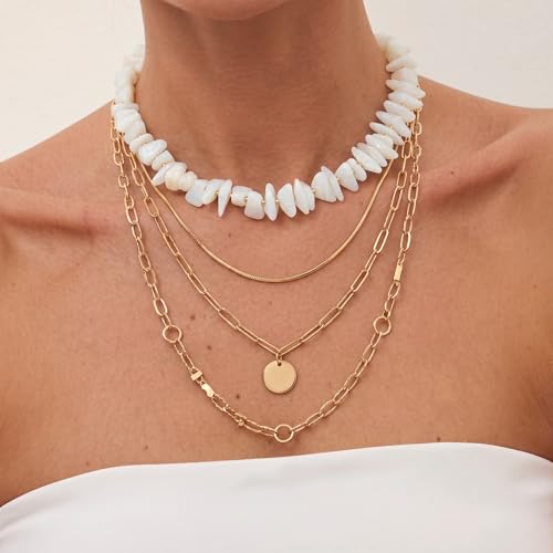 Elegance 11 designs Chunky Heart Necklace for Women, Colorful Acrylic Beaded Statement Puff Heart Necklace, Cute Boho Y2K Choker Necklace for Gift Jewelry - color: White