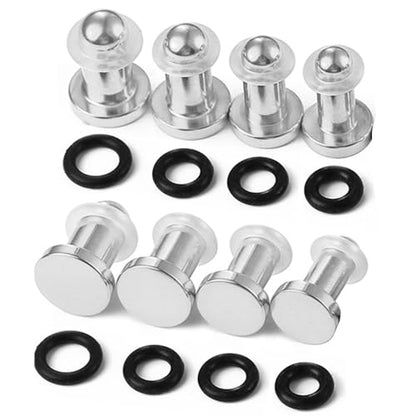 LADEMAYH Comfy Dead Stretching Ear Tapers Stretching Kit, Small Gaps Packed, 0.5mm Increments, Surgical Stainless Steel 316L, Flat Top Ear Plugs, Pain-Free Body Piercing Jewelry for Women & Mens - color: Silver, size: 4.5-6mm 8pcs