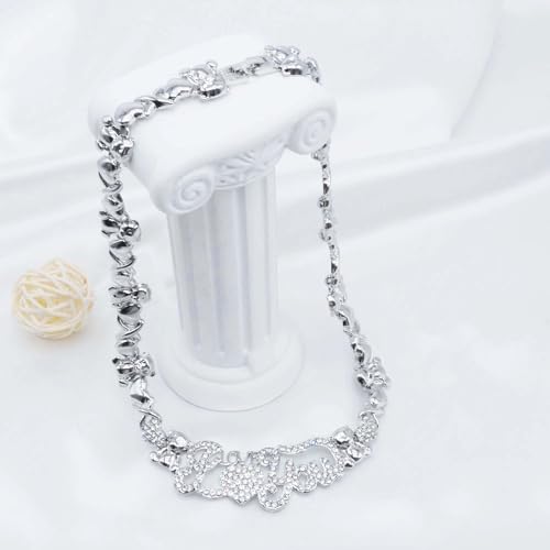 Woman Jewelry Sets Gold Jewelry Sets XOXO Women's Gold Jewelry Fashion Jewelry Necklaces Earrings Woman Accessories Bracelets Jewelry Gifts Love Necklaces - color: X004-Silver