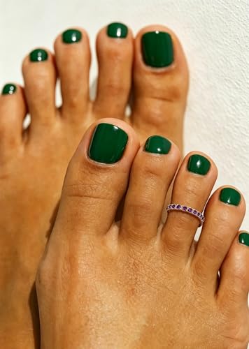 12Pcs Toe Rings for Women Non Tarnish Rhinestones Toe Rings Set Adjustable Stackable Summer Beach Foot Jewelry - color: Colorful
