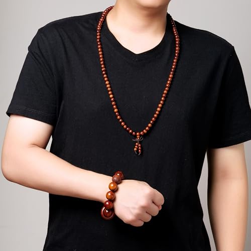 Natural Wooden Bracelet Adult Spring Bracelet Bead Dia. 0.8 inch 12 Beads 1pc - style: 1Beadwithanimal