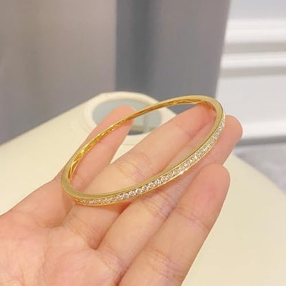 18K Gold Bangle Bracelets for Women 925 Sterling Silver Bracelets Bracelets Adjustable Boho Bracelets Stackble Cuff Bangle Bracelets for Men Women Chunky Gold Bangle Open Cuff Bracelets Christmas Gift - color: Bracelets-19