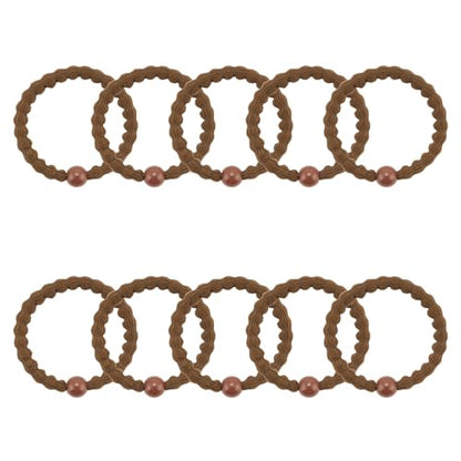 QIUTIMIY 10 Pcs No Damage Hair Ties Thick Hair Elastic Rubber Bands Hair Accessories Scrunchies Seamless for Women - color: Style 20