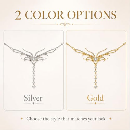 Gold Dripping Butterfly CZ Waist Chain for Low-Rise Y2K, Adjustable Silver 18K Elegant Dripping Butterfly Pendant Chain Belt, Festival Rave Accessories Fit Dresses Jeans