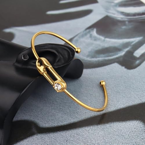 18K Gold Bangle Bracelets for Women 925 Sterling Silver Bracelets Bracelets Adjustable Boho Bracelets Stackble Cuff Bangle Bracelets for Men Women Chunky Gold Bangle Open Cuff Bracelets Christmas Gift - color: Bracelets-04