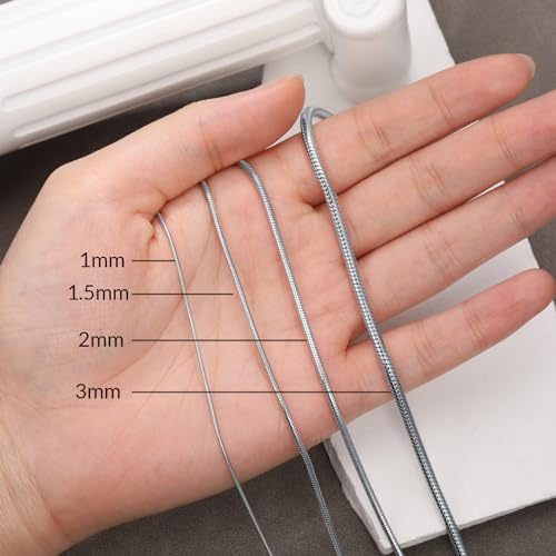 925 Sterling Silver Snake Chain 1MM 1.5MM 2MM 3MM Round Flexible Italian Snake Chain Necklace for Women Men 18, 20, 22, 24, 26 Inch - color: 2mm, size: 26 inches