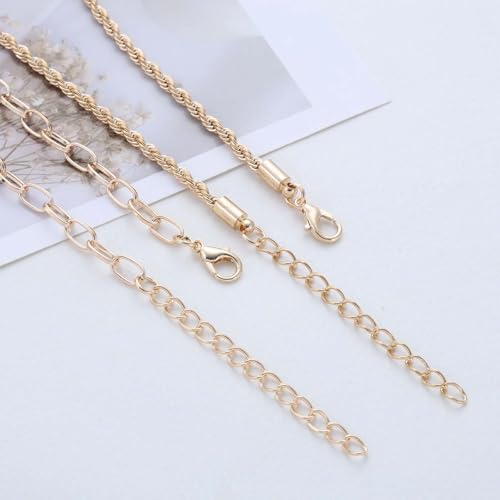 Boho Layered Snake Anklet Bracelet Gold Snake Dangle Ankle Bracelets Chunky Paperclip Chain Anklet Punk Double Layer Anklets Foot Chain Jewelry for Women - color: Gold