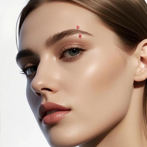 2Pcs 16G Red Spike Eyebrow Rings for Women Men Surgical Steel Curved Barbell Eyebrow Rings Studs Helix Rook Earrings Simple Body Piercing Jewelry