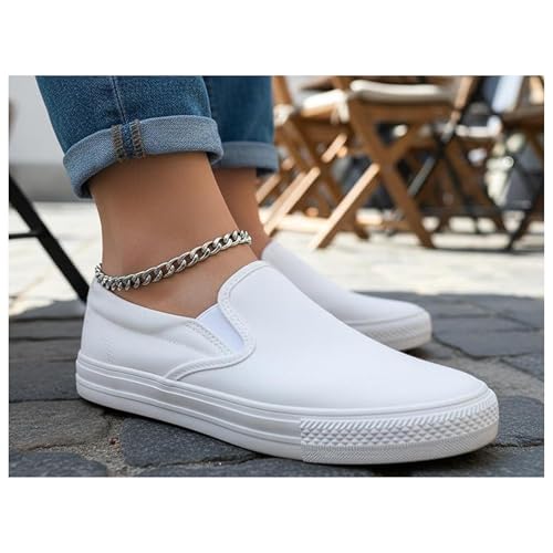 12 Inch Flat Cuban Link Anklet Silver Stainless Steel XL Chain Ankle Bracelet Gift Boxed 6mm Poolside Jewelry Plus Size