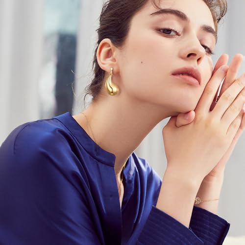 15 Pairs Gold Clip on Earrings for Women Fashion,Lightweight Fake Earrings Set - style: Style C