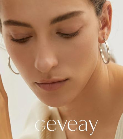 Lightweight 925 Sterling Silver Post Hoop Earrings for Women | 3mm Wide Hypoallergenic Thin Large Hoop Earrings for Women Gift 30/40/50/60mm - size: 40mm Silver