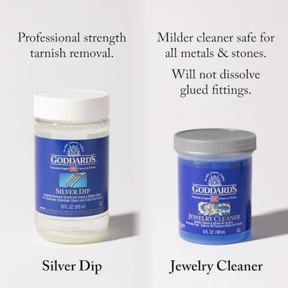 Goddard's Silver Cleaner Dip, Tarnish Remover, Silver Polish, 10 oz, 3 Pack | Instantly Removes Tarnish with No Scrubbing, Ideal for Silverware, Sterling Silver Jewelry & Intricate Filigree - size: 10 Fl Oz (Pack of 3)