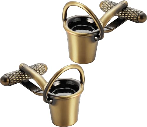 HAWSON Various Unique Cuff Links Mens, Animal/Tactical/Music/Holiday/Cufflinks, Themed Wedding Dinner Party Gift Suit Accessories - style: Bucket