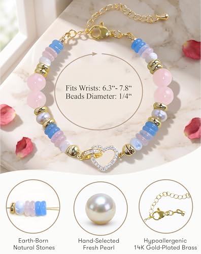 Birthday Jewelry Gifts For Girls Women, Four Leaf Clover & Heart Bracelets - color: Heart Embrace